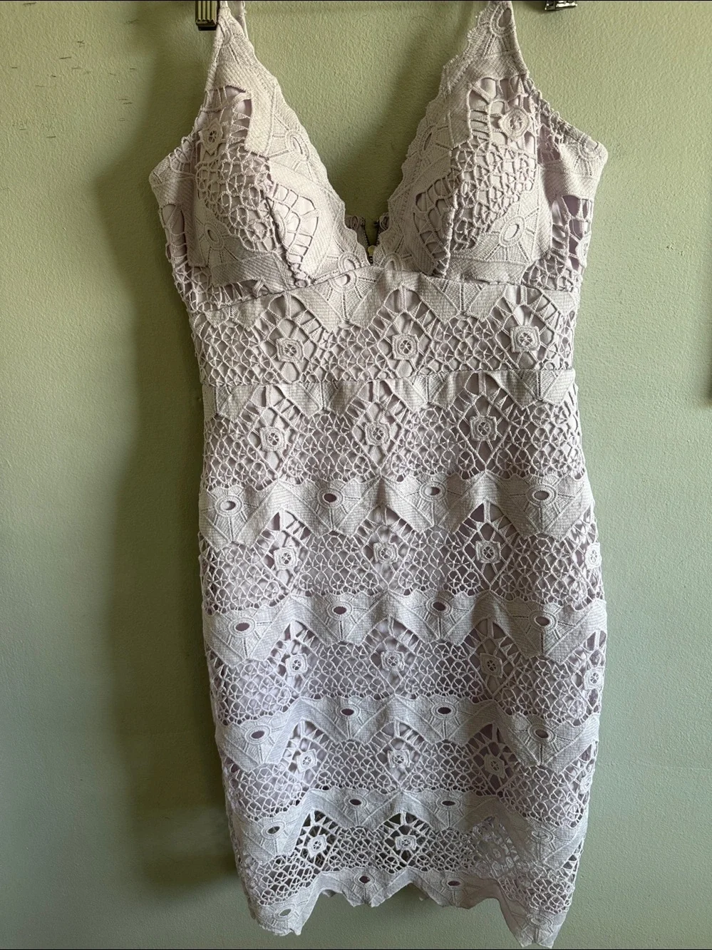 Lulus Sway Away Lavender Crochet Lace dress size small